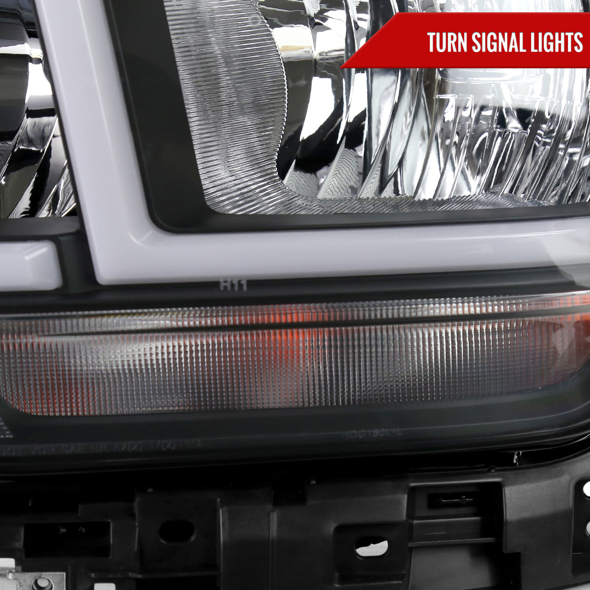 Spec-D 19-24 Ram 2500-5500 Headlights LED Bar OEM Style Matte Black