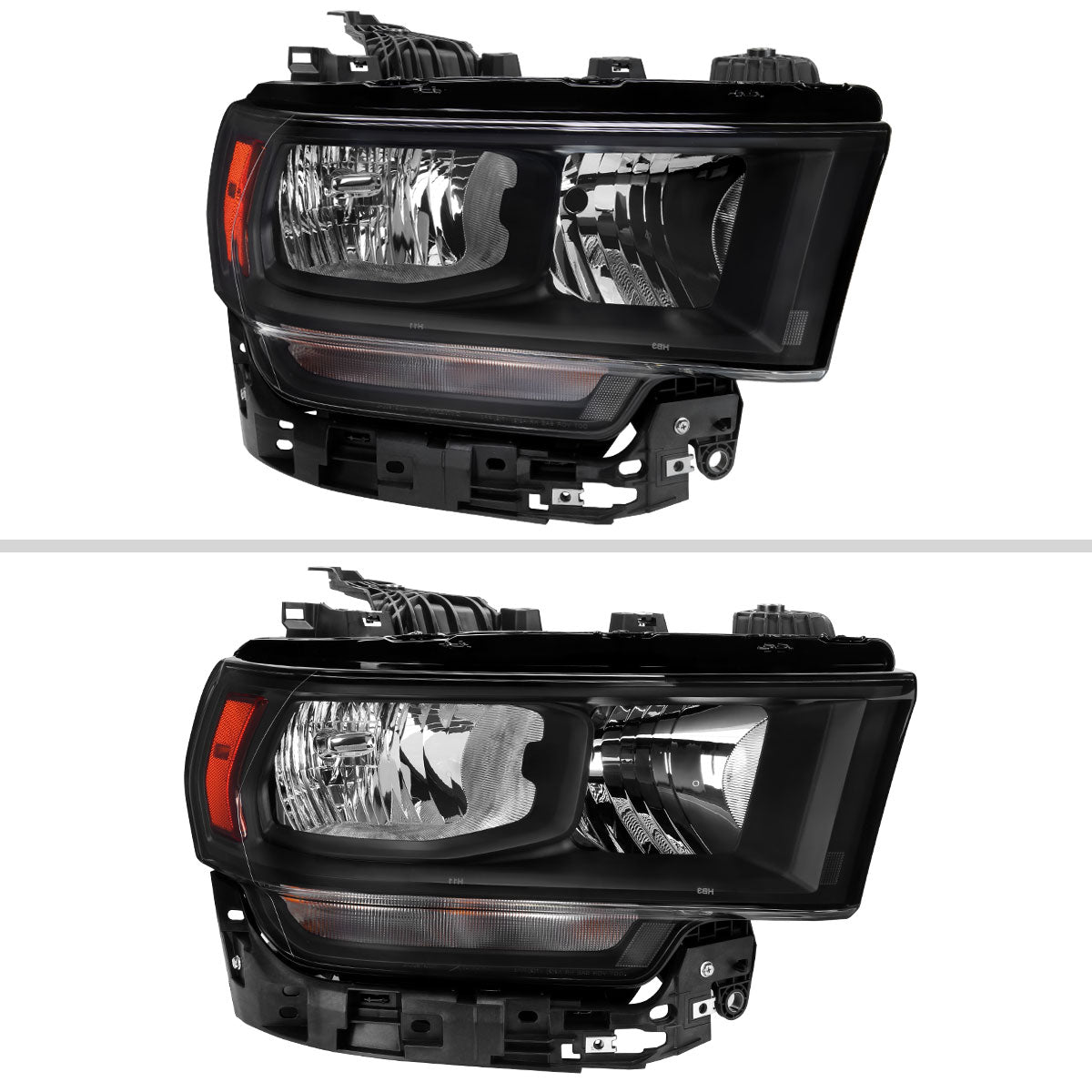Spec-D 19-24 Ram 2500/3500 Passenger Headlight Black Replacement