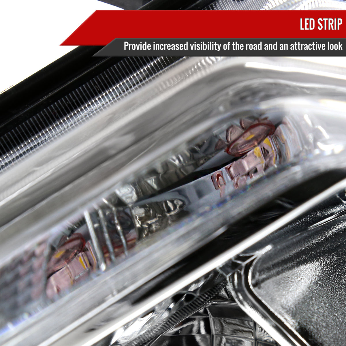 Spec-D 14-16 Nissan Rogue Headlights OEM Style Chrome/Clear