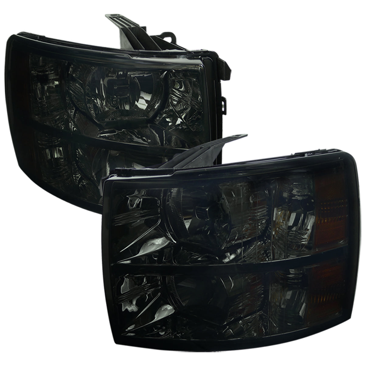 Spec-D 07-13 Silverado 1500 2500HD 3500HD Smoked Headlights
