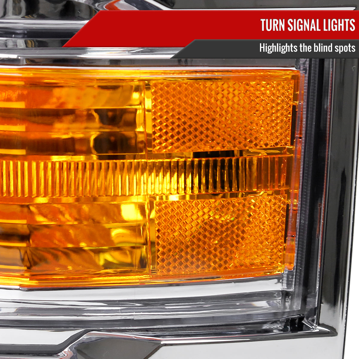 Spec-D 14-15 Chevy Silverado 1500 Headlights OEM Style Chrome