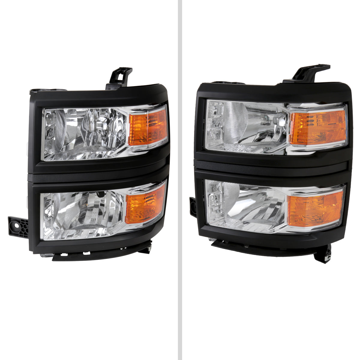 Spec-D 14-15 Chevy Silverado 1500 OEM Style V2 Headlights Chrome