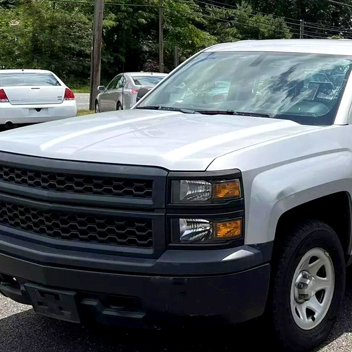 Spec-D 14-15 Chevy Silverado 1500 Headlights OEM Style V2 Black