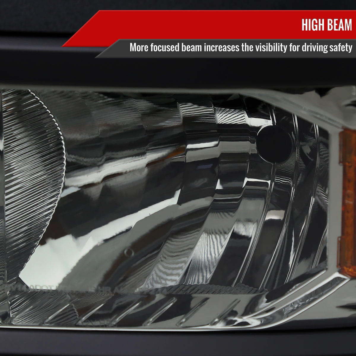 Spec-D 14-15 Chevy Silverado 1500 Headlights Chrome/Smoked Black Trim