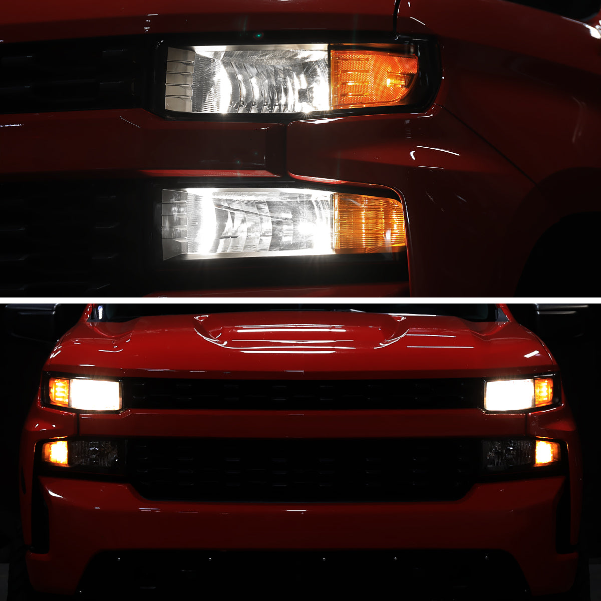 Spec-D 19-21 Chevy Silverado 1500 OEM Style Headlights Black/Smoked