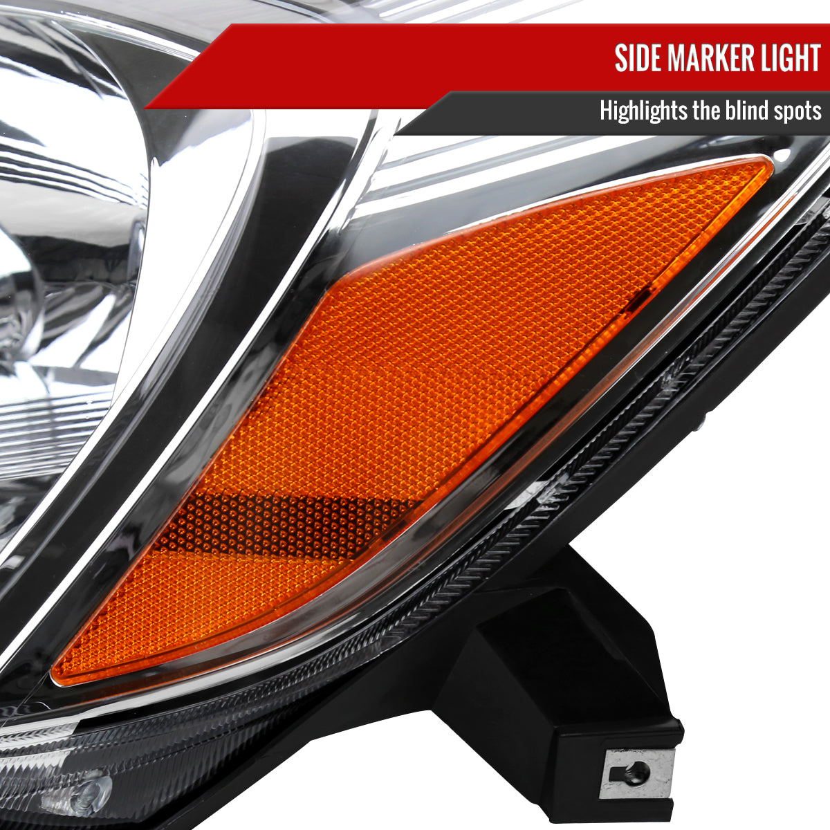 Spec-D 04-05 Toyota Sienna Driver Headlight OEM Chrome Replacement