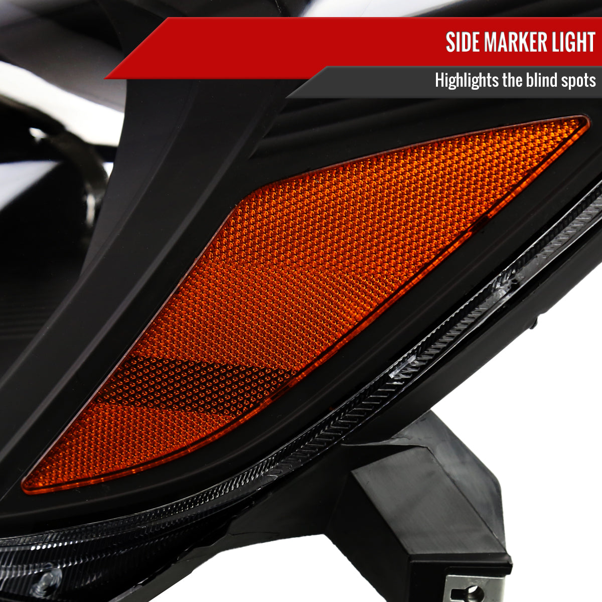 Spec-D 04-05 Toyota Sienna Headlights OEM Style Black Amber