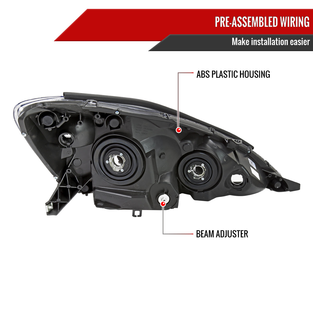 Spec-D 06-10 Sienna Headlights OEM Style Amber Reflector Chrome/Smoked