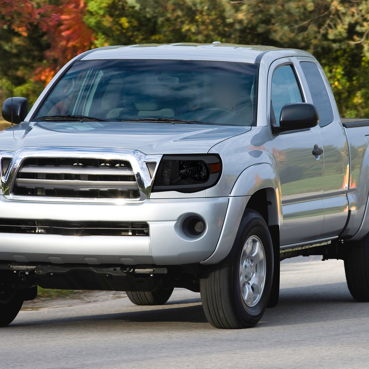 Spec-D 05-11 Tacoma LED Bar OE Style Black w/ Smoked Lens Headlights
