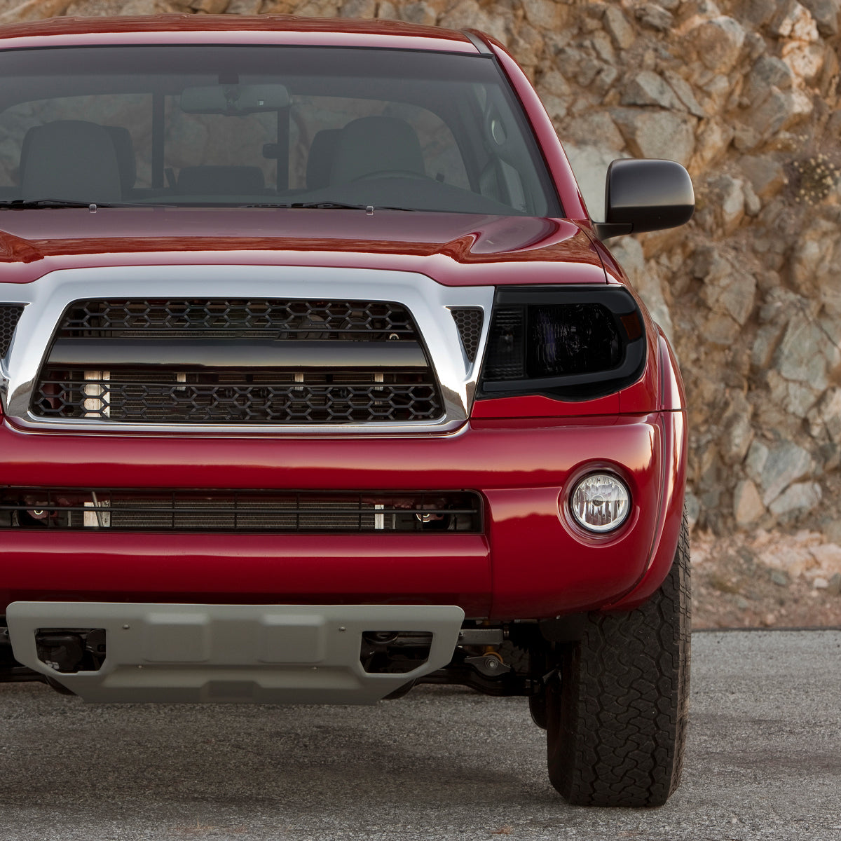 Spec-D 05-11 Tacoma LED Bar OE Style Black w/ Smoked Lens Headlights
