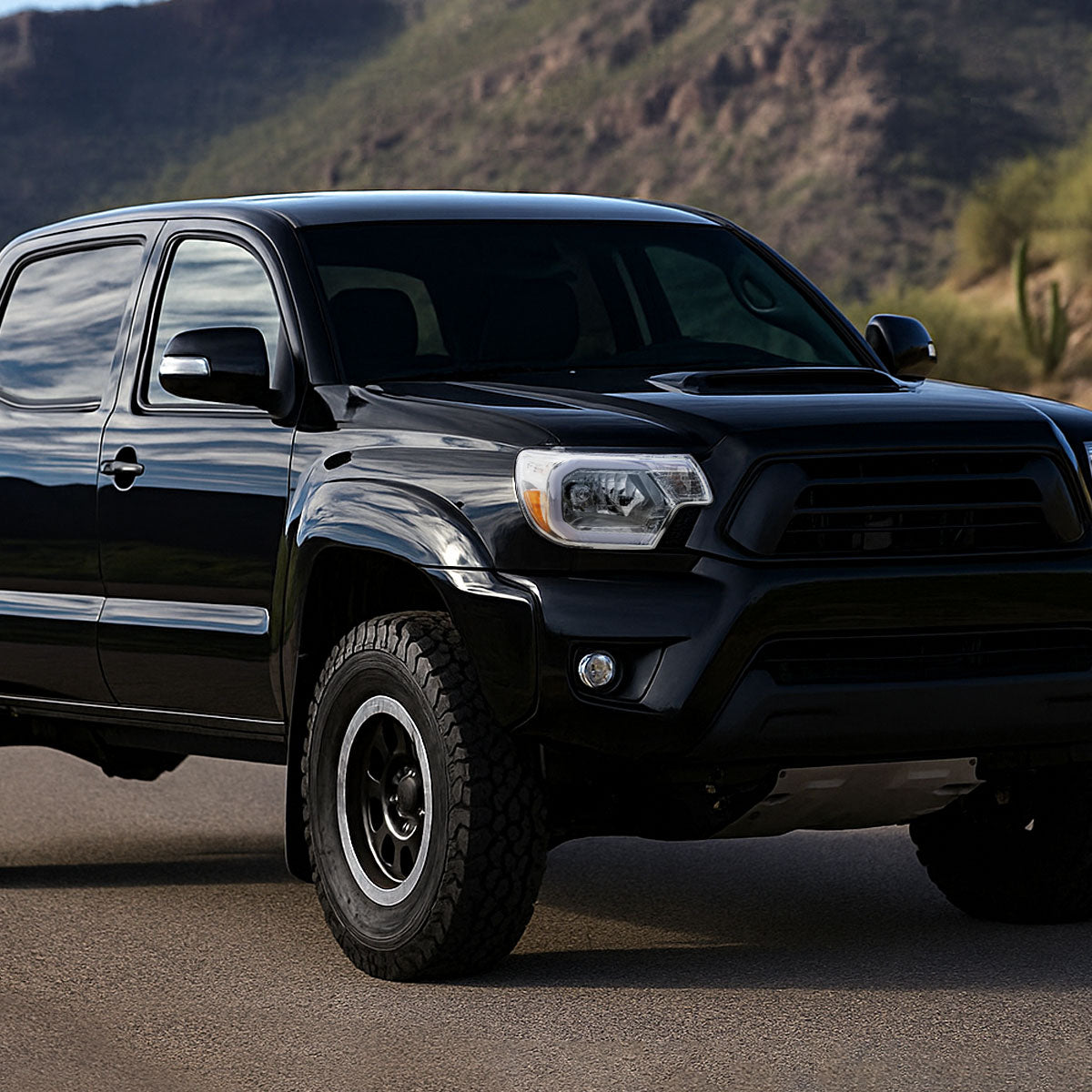 Spec-D 12-15 Tacoma Bar OEM Style with Headlights Chrome