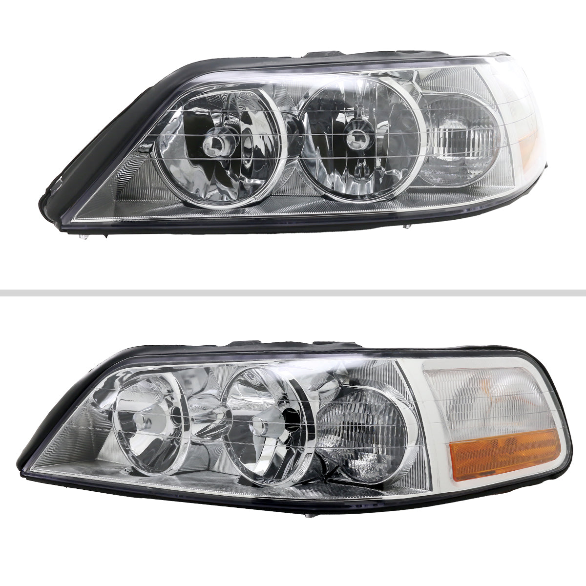 Spec-D 05-11 Lincoln Town Car Headlights OEM Style Chrome
