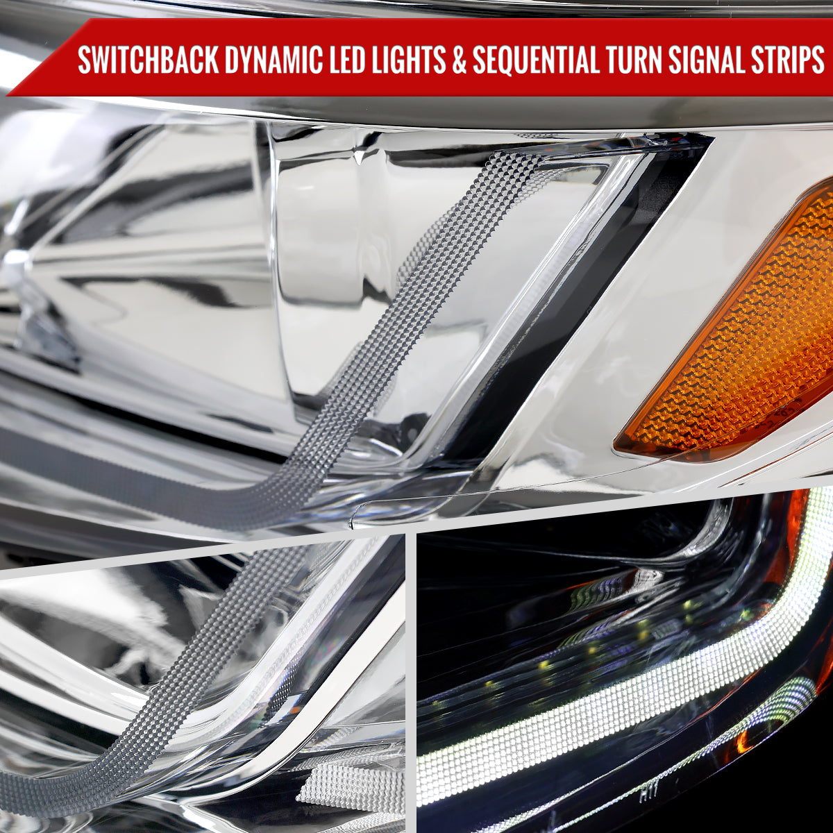 Spec-D 19-24 Chevy Malibu Full LED Sequential Headlights Chrome