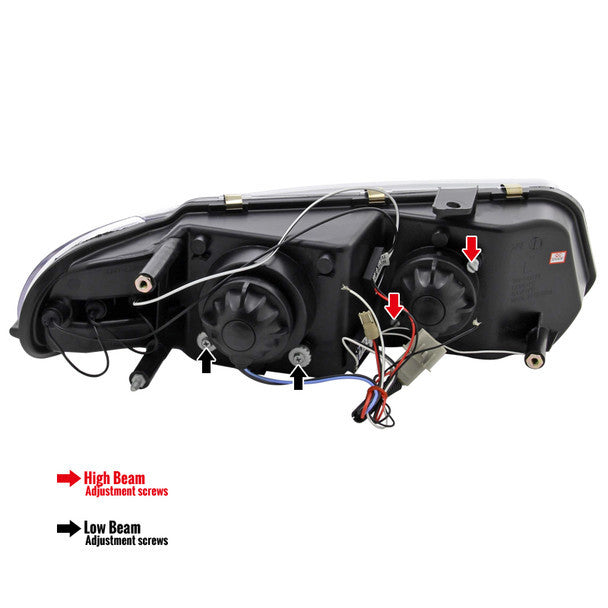 Spec-D 97-00 Chrysler Sebring Halo Projector Headlights Black