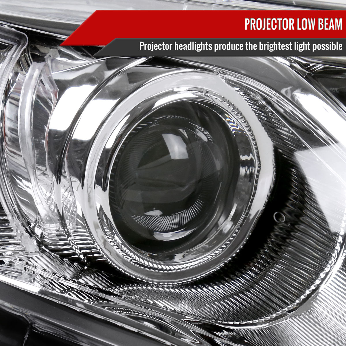 Spec-D 12-14 Toyota Camry Passenger Projector Chrome Replacement