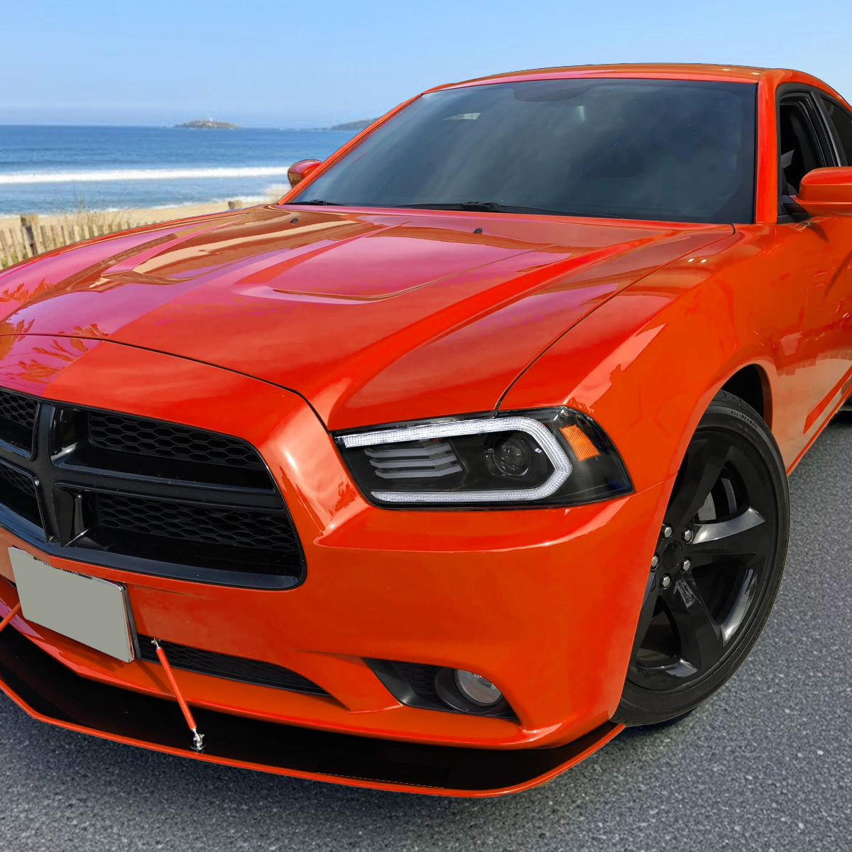 Spec-D 11-14 Dodge Charger Projector Headlights Sequential Black
