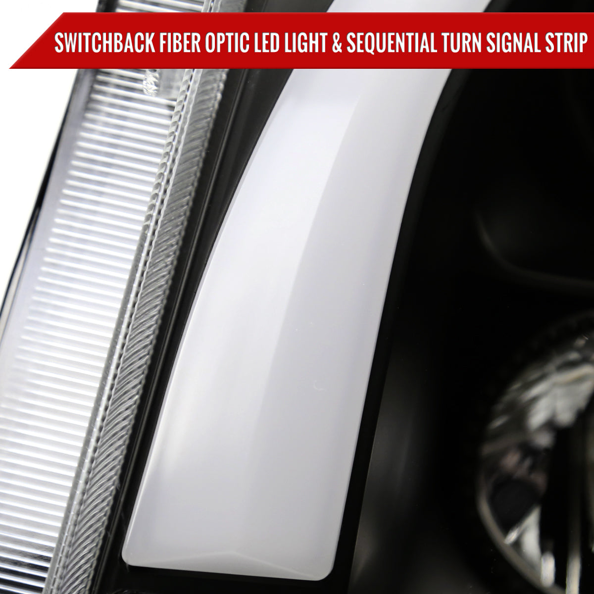 Spec-D 08-14 Cadillac CTS SEQ LED Bar Projector Headlights Black