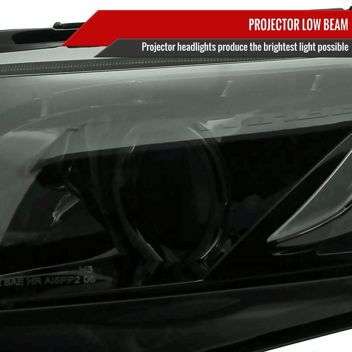 Spec-D 06-11 Honda Civic 4DR Headlights R8 Style Light Strip /Smoked