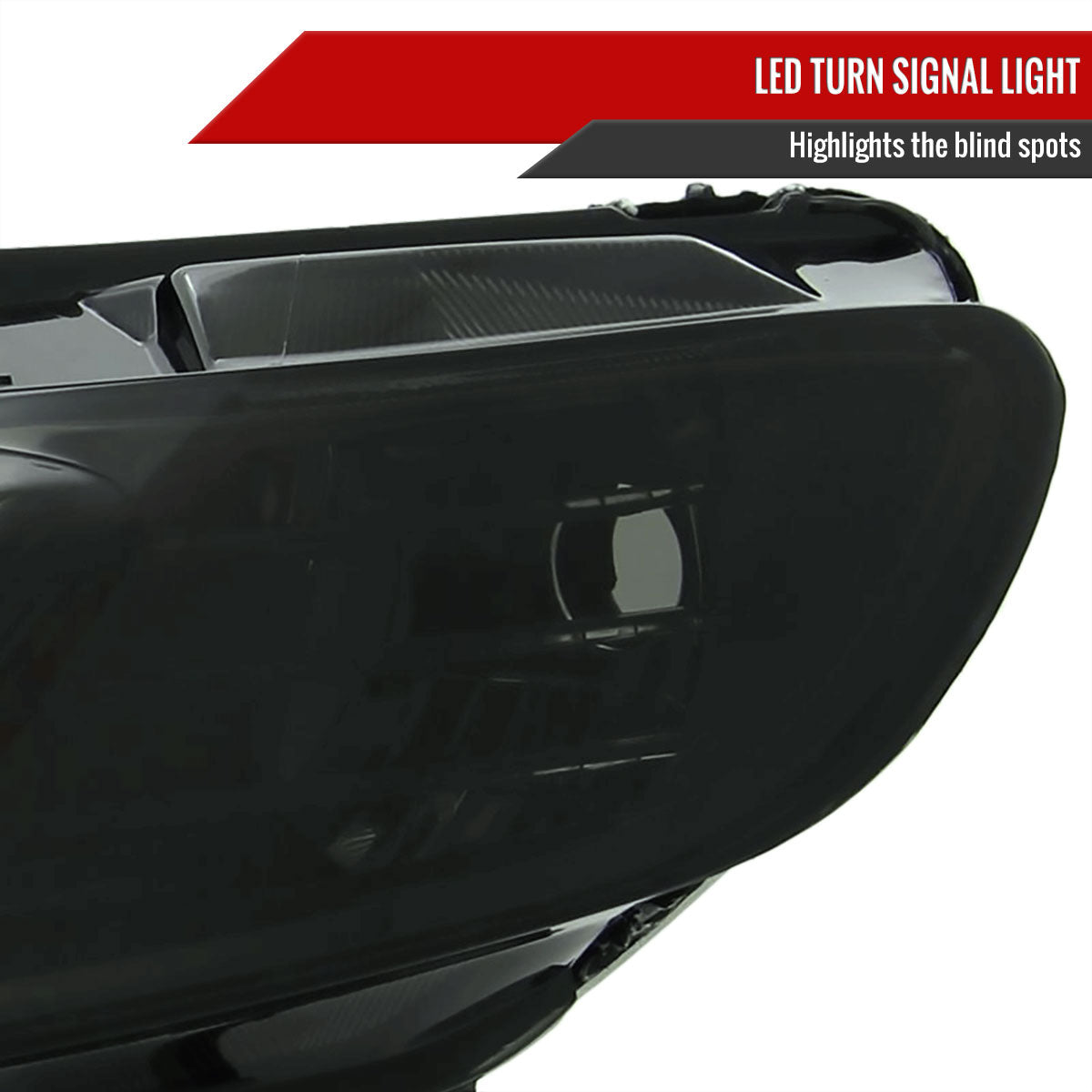 Spec-D 06-11 Honda Civic 4DR Headlights R8 Style Light Strip /Smoked