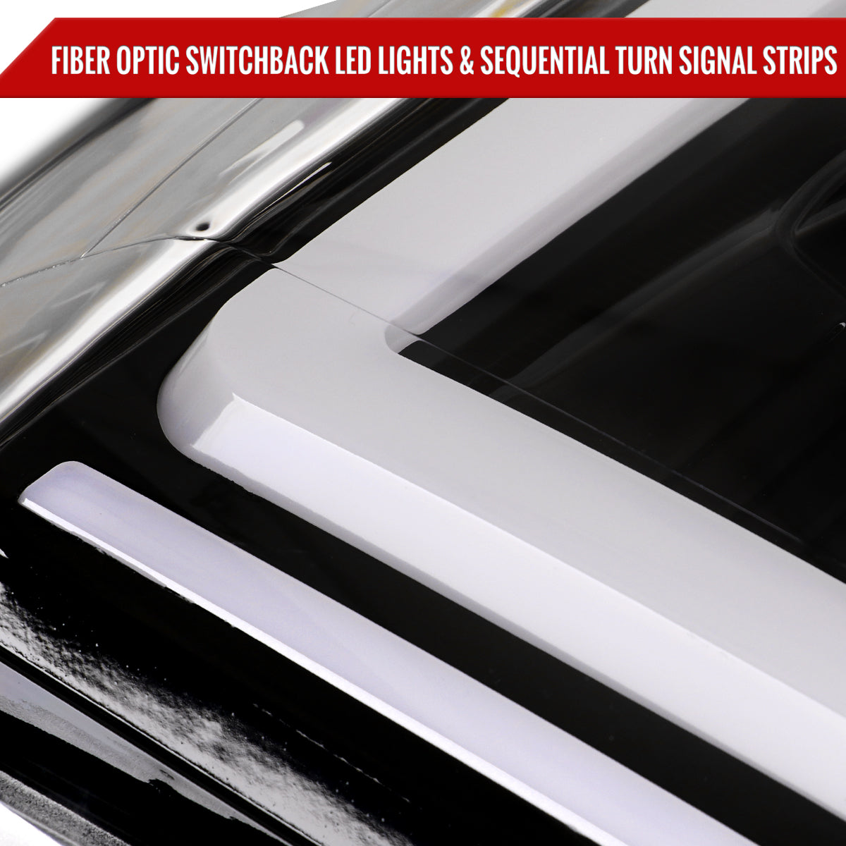 Spec-D 07-14 GMC Yukon Headlights G2 Sequential Jet Black/Clear