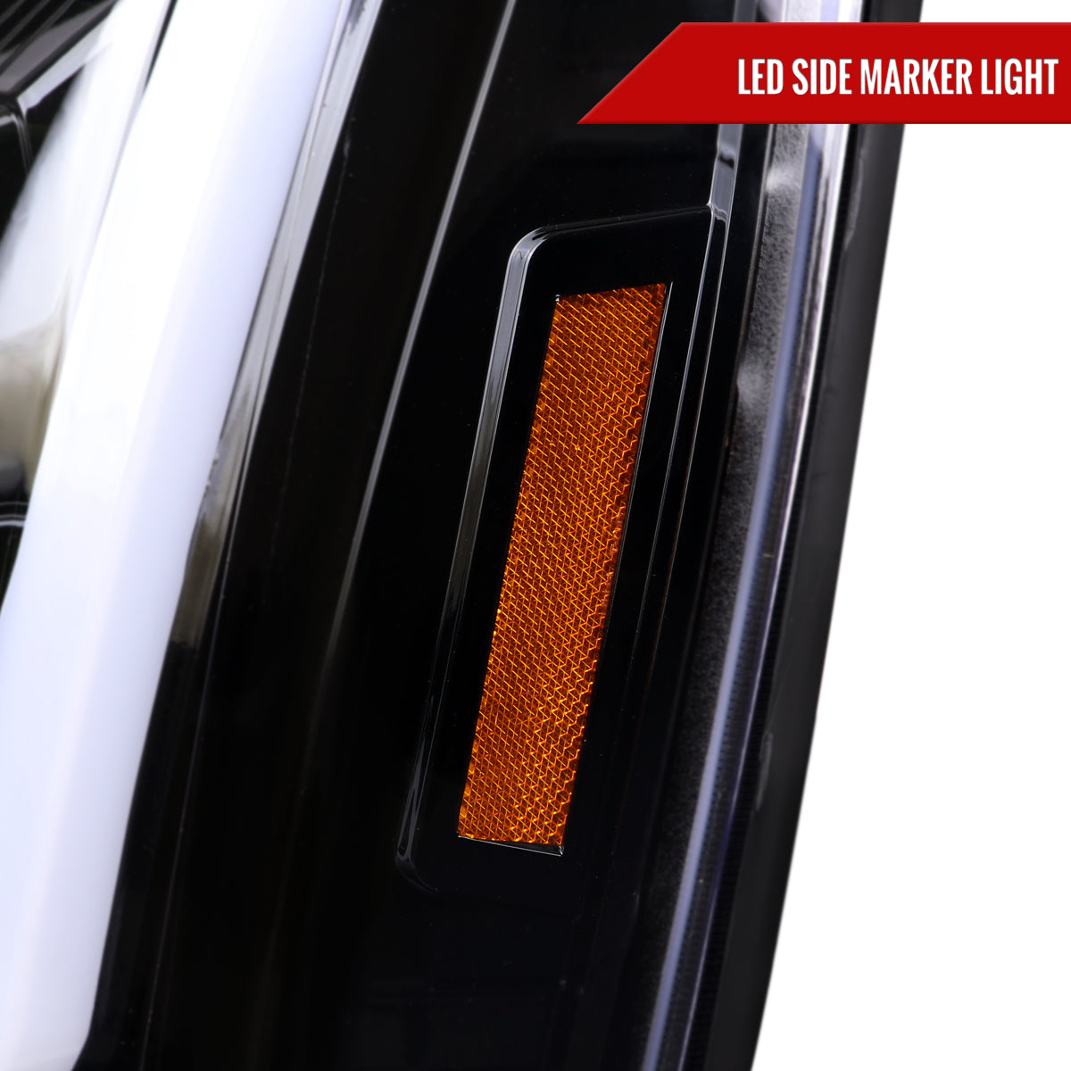 Spec-D 07-14 GMC Yukon Headlights G2 Sequential Jet Black/Clear