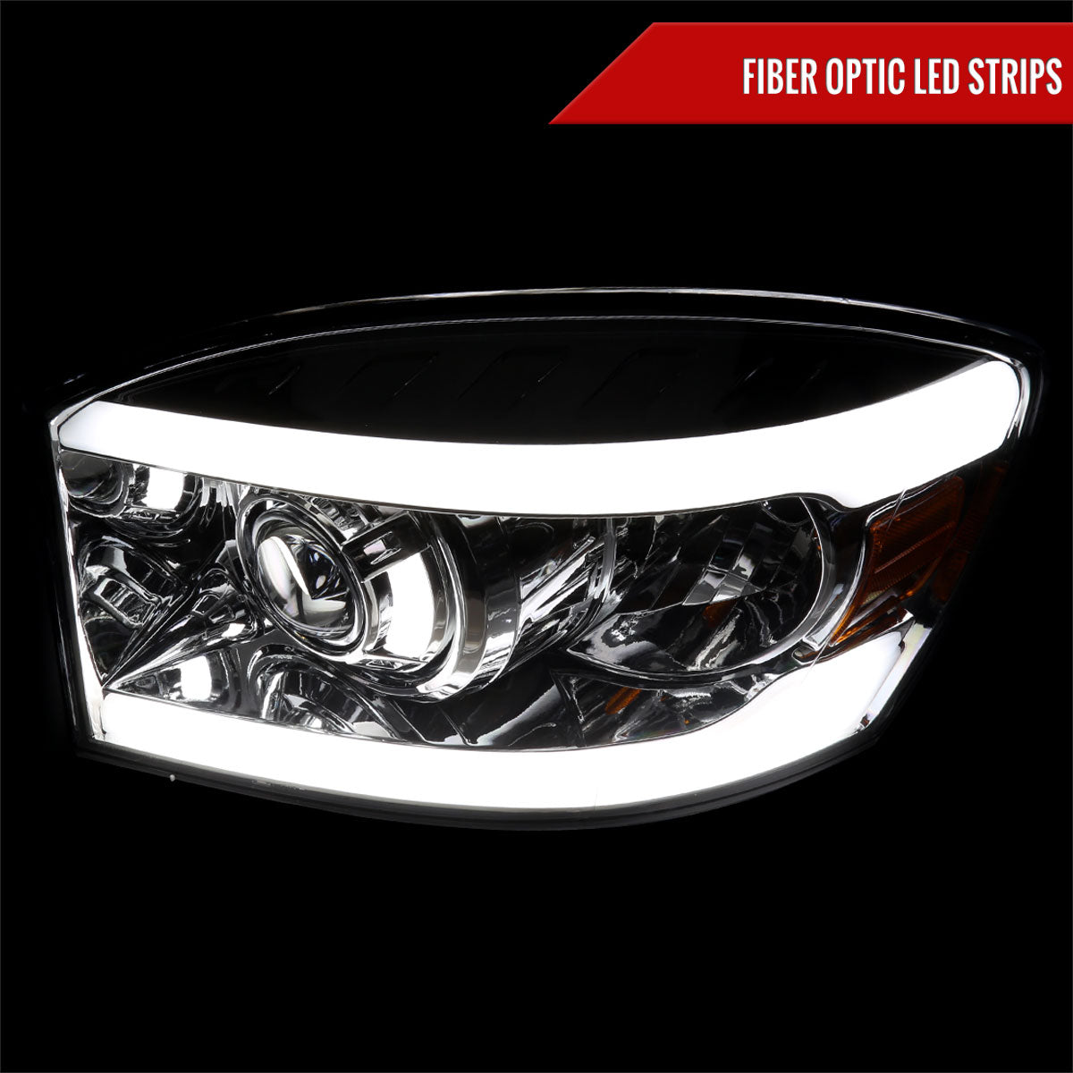 Spec-D 06-08 Ram 1500/06-09 Ram 2500/3500 LED Tube Headlights Smoked