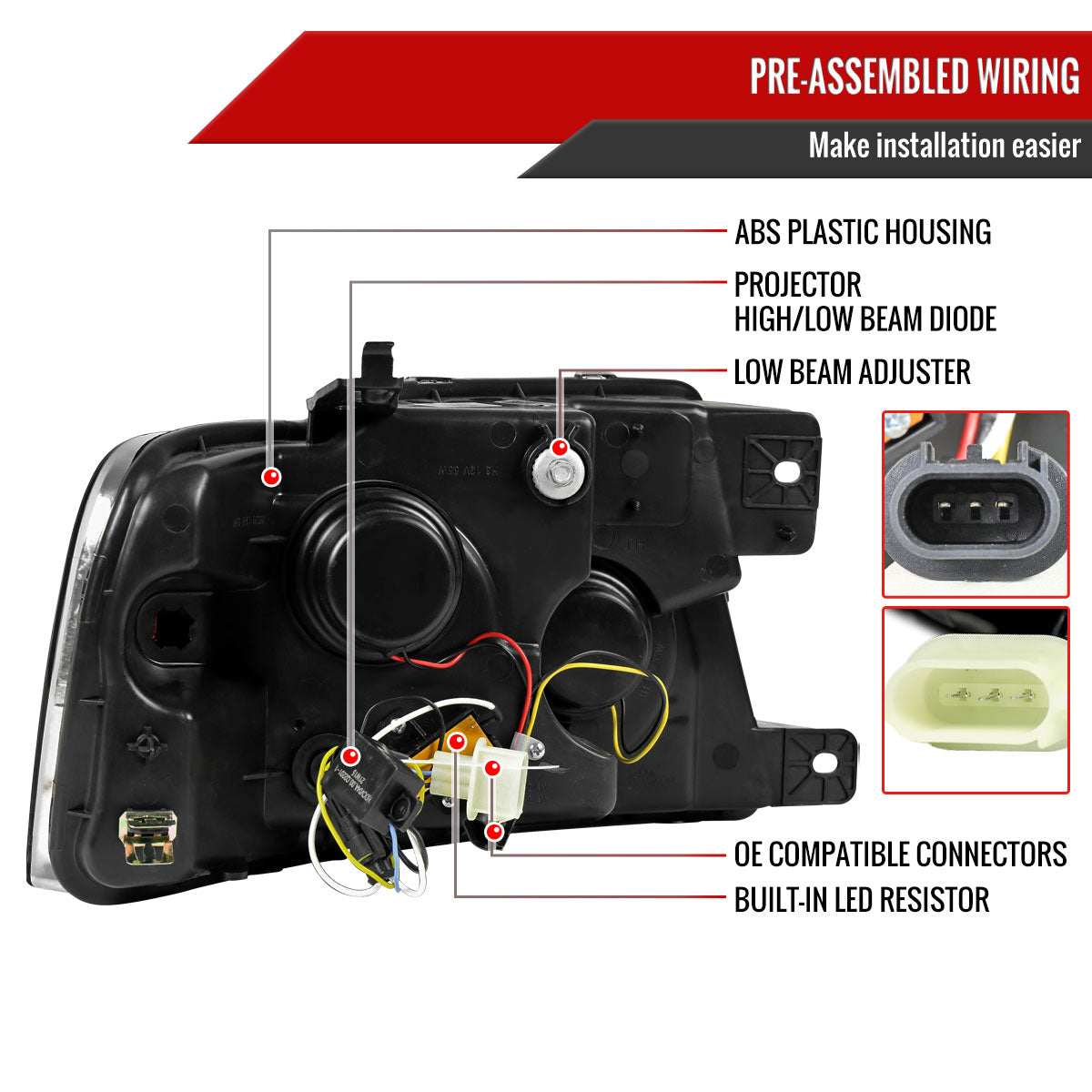 Spec-D 04-08 F-150/06-08 Lincoln Mark LT Halo Pro Headlights