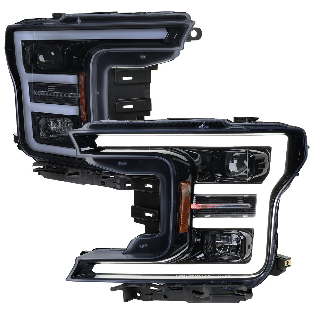 Spec-D 18-20 Ford F-150 Projector Headlights Chrome/Smoked.