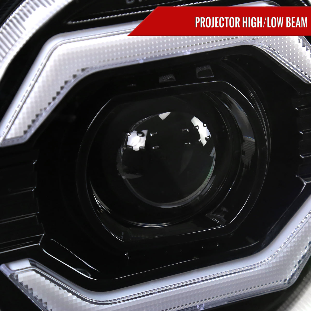 Spec-D 07-14 Toyota FJ Cruiser Headlights SEQ LED Bar Projector Black