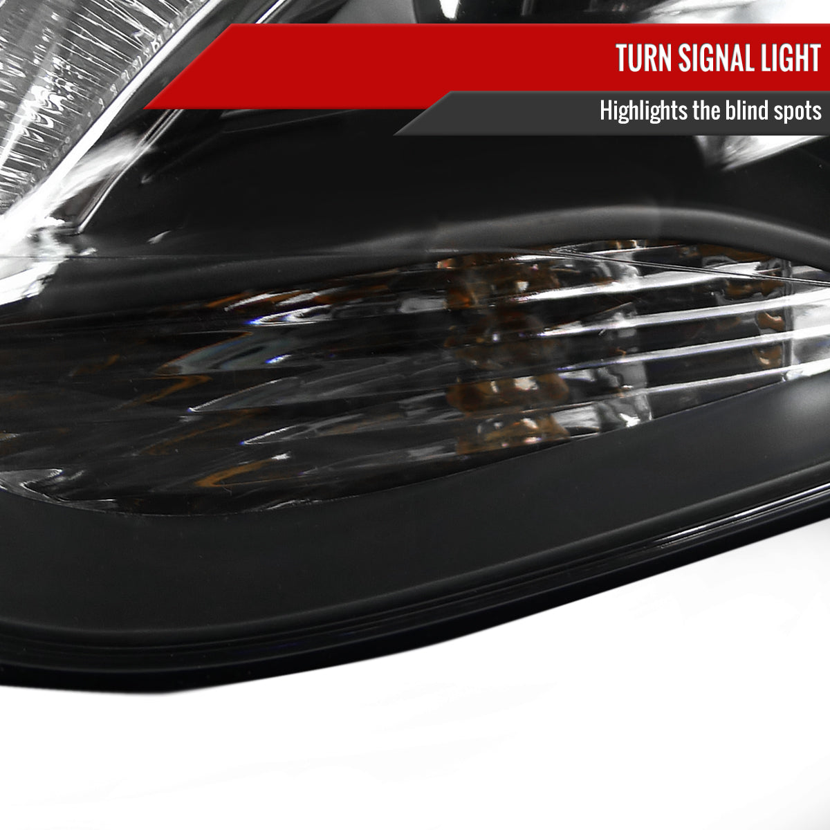 Spec-D 12-14 Ford Focus Halo Projector Headlights LED Strip Black