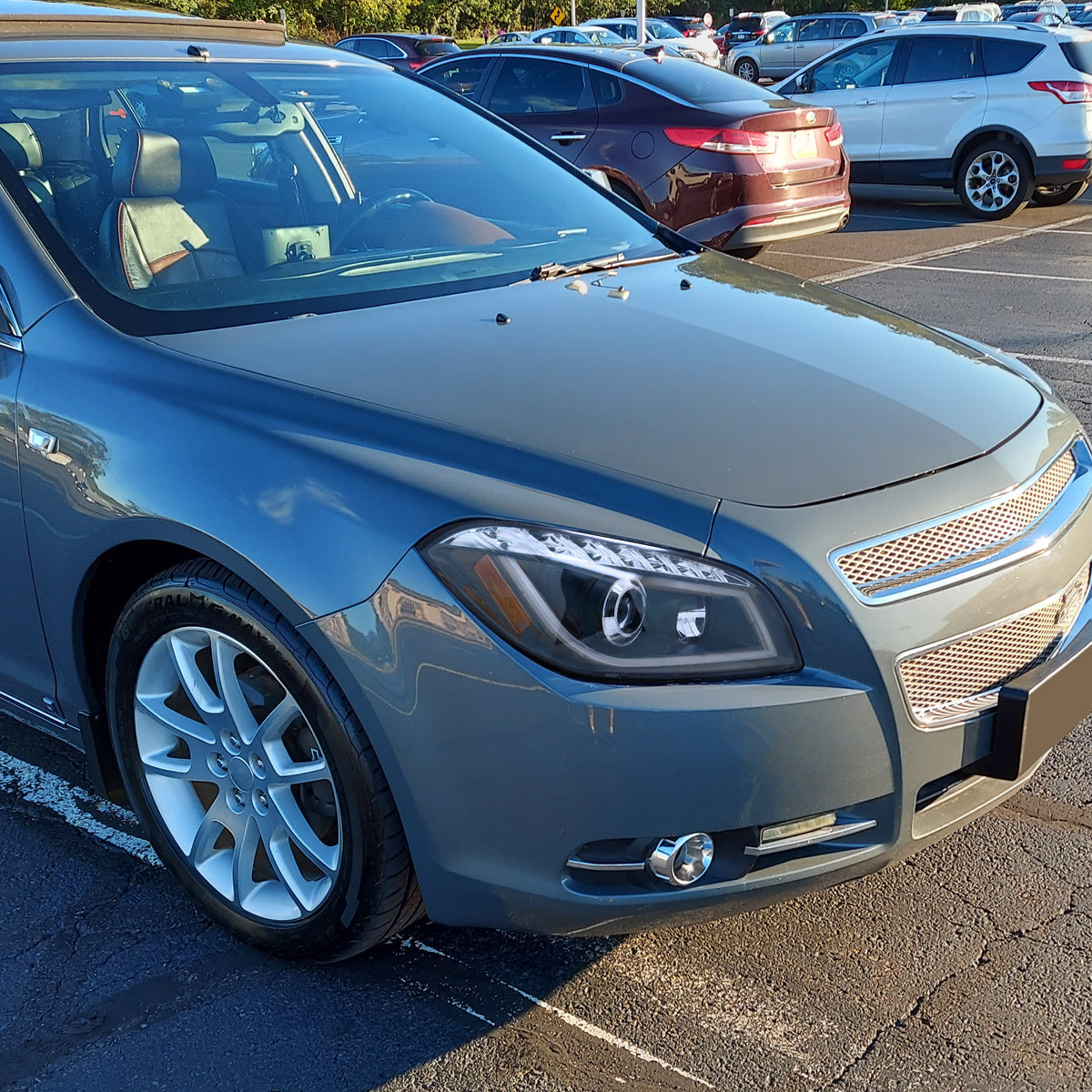 Spec-D 08-12 Chevy Malibu Headlights Dual Halo Projector Black.