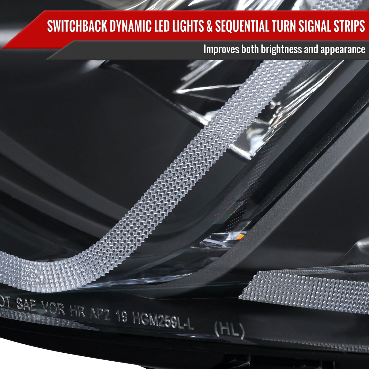 Spec-D 19-24 Chevy Malibu Projector Headlights Sequential Matte Black