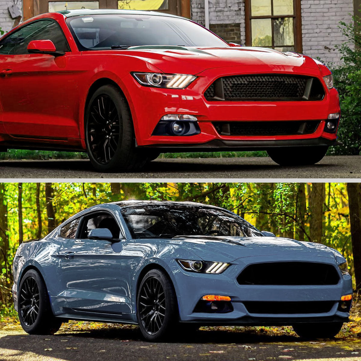 Spec-D 15-17 Mustang/18-20 Shelby Strip Xenon Pro Headlights PS Black