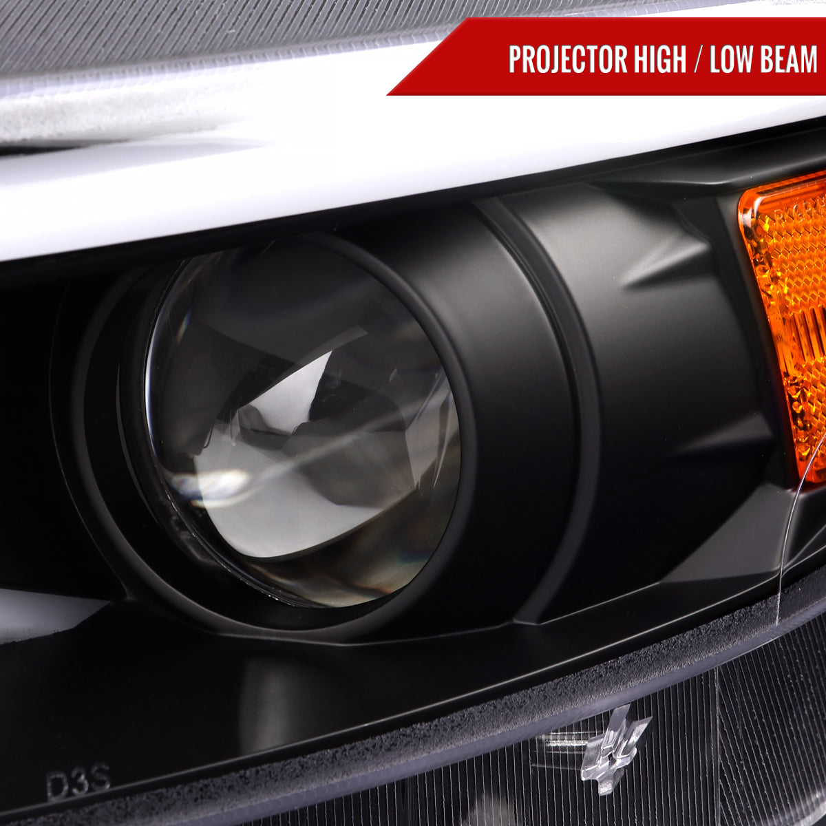 Spec-D 15-17 Ford Mustang Sequential Headlights HID-Type Matte Black