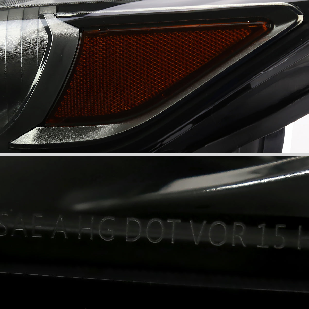 Spec-D 15-22 Ford Mustang OEM HID Projector Headlights Black