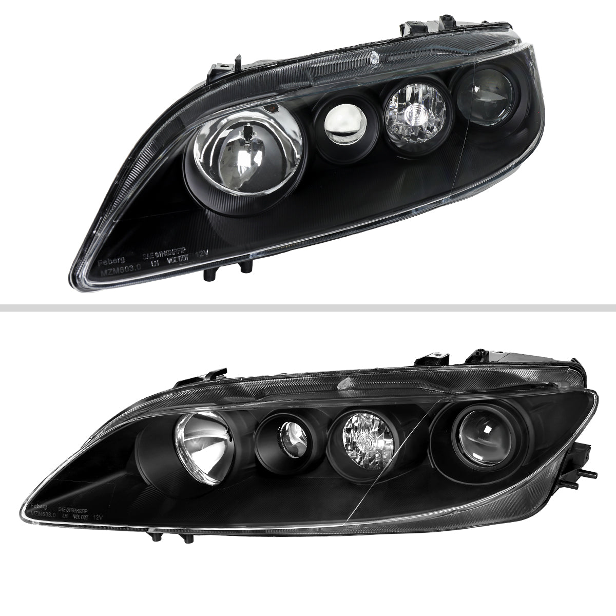 Spec-D 03-05 Mazda 6 Headlights OEM Style Projector Black