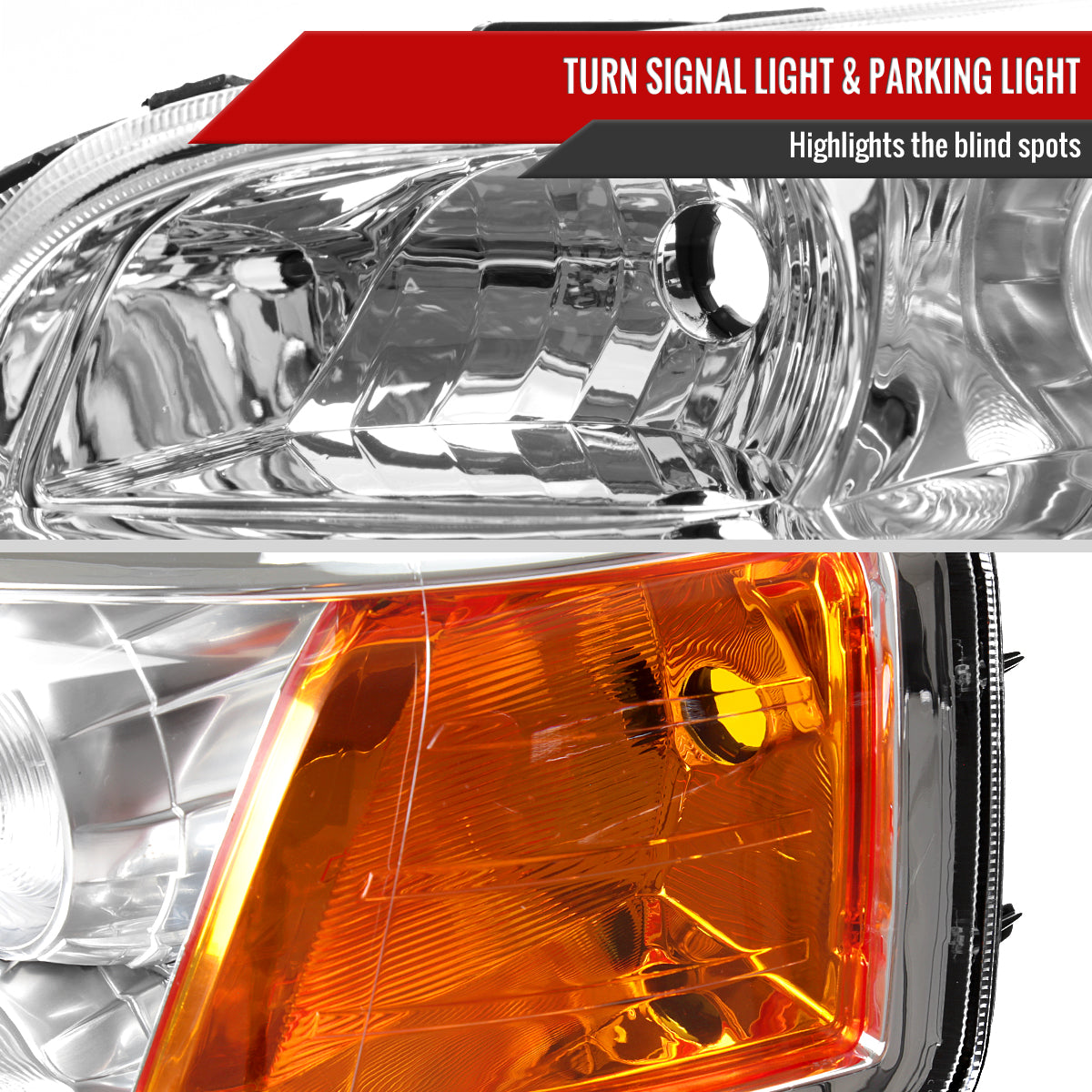 Spec-D 06-08 Honda Pilot Projector Headlights Chrome/Clear