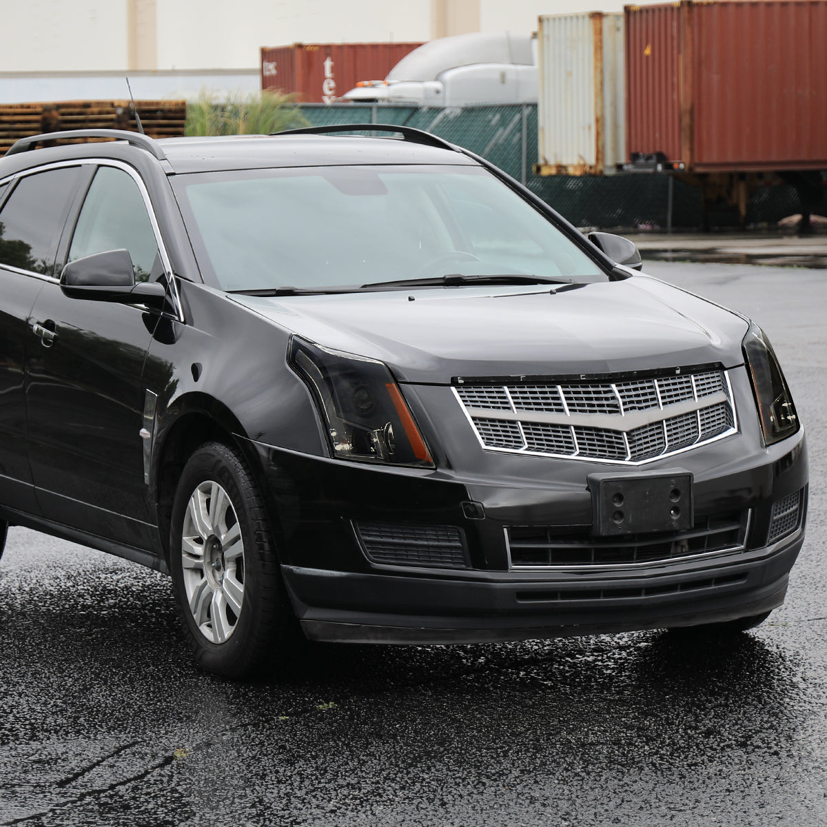 Spec-D 10-16 Cadillac SRX Projector Headlights Black/Smoked Lens