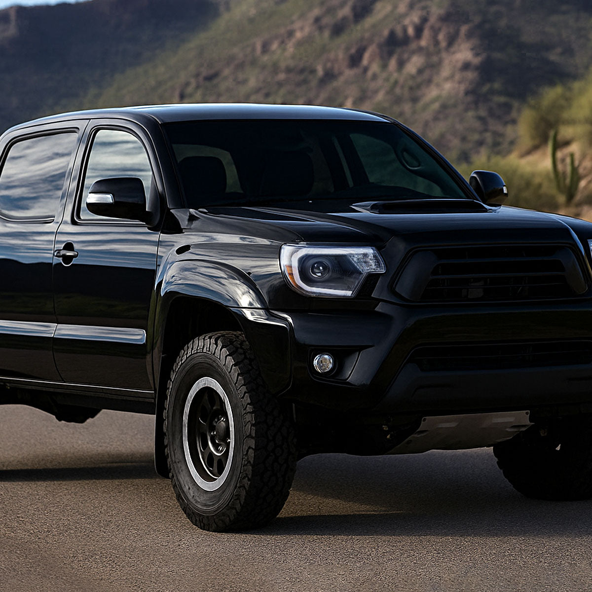Spec-D 12-15 Tacoma LED Projector Headlights w/ LED Parking Light Blk