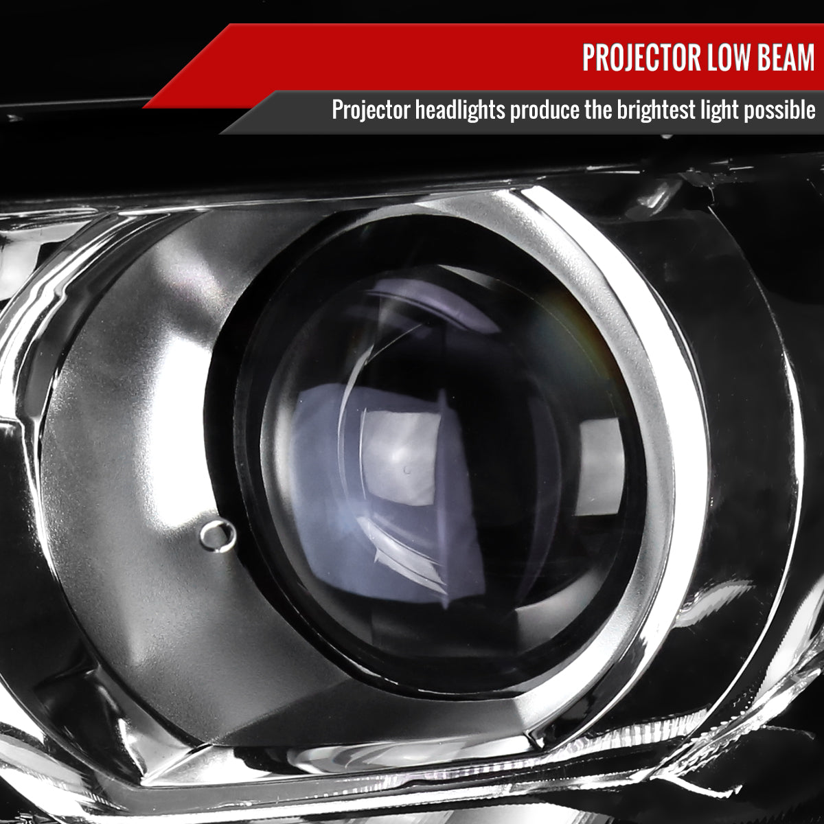 Spec-D 15-20 Chevy Tahoe/Suburban Projector Headlights LED Strip Black