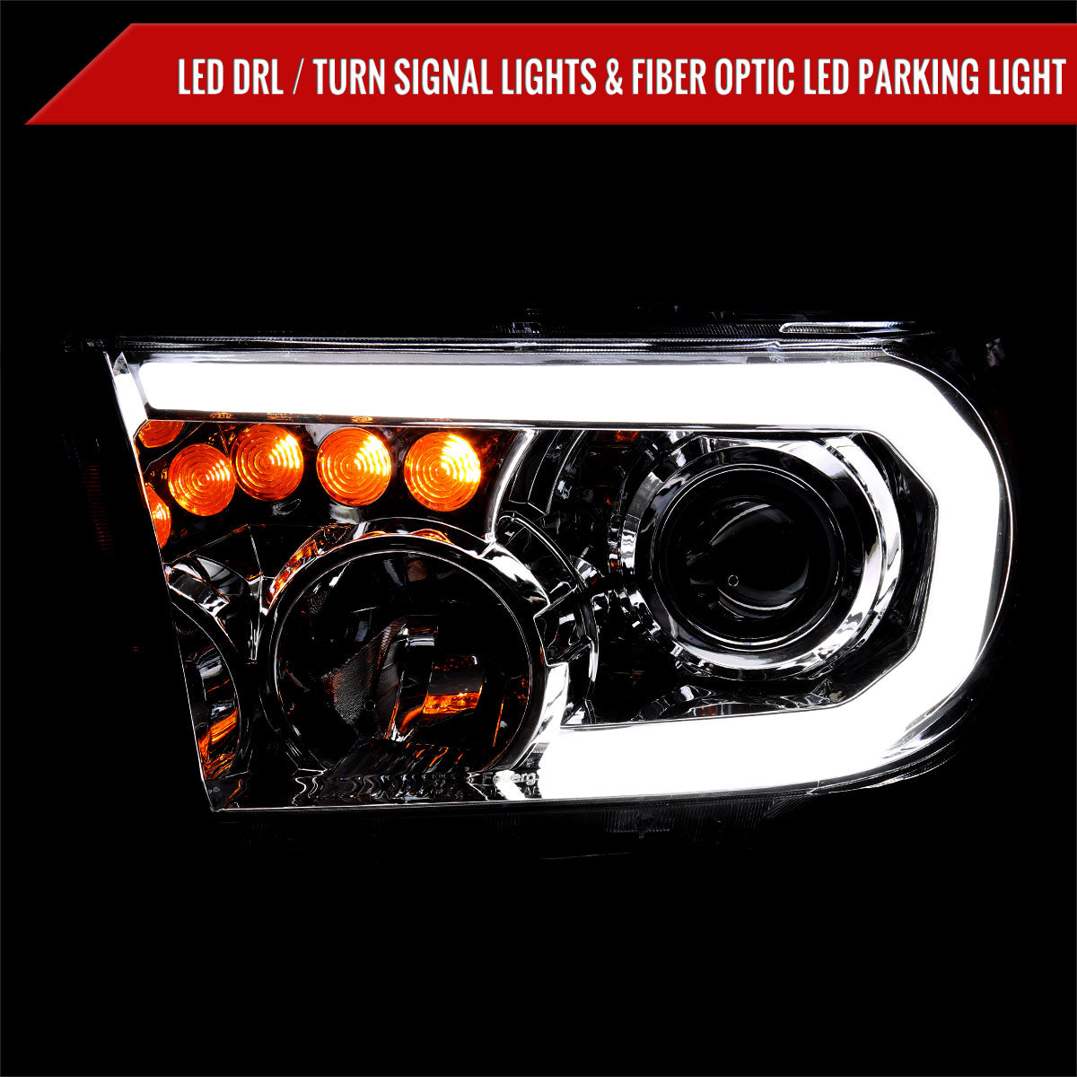 Spec-D 07-13 Tundra/08-17 Sequoia Headlights Retro Style Tube