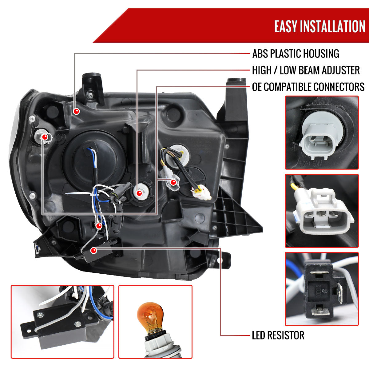 Spec-D 14-21 Tundra LED Projector Headlights Chrome/Smoked