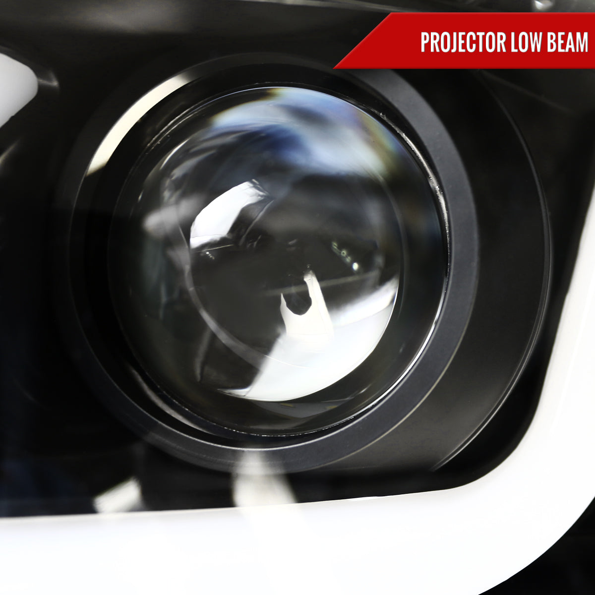 Spec-D 15-20 GMC Yukon/Yukon XL LED U-Bar Projector Headlights Black