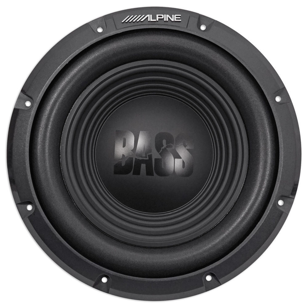 Alpine W10S4 10-inch Single 4 Ohm Subwoofer Bundle