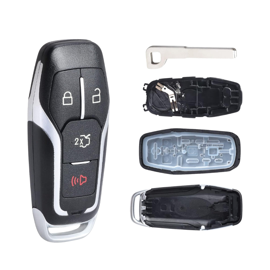 2013-2018 Ford / 4-Button Smart Key SHELL For M3N-A2C31243800, M3N-A2C31243300 (AFTERMARKET)