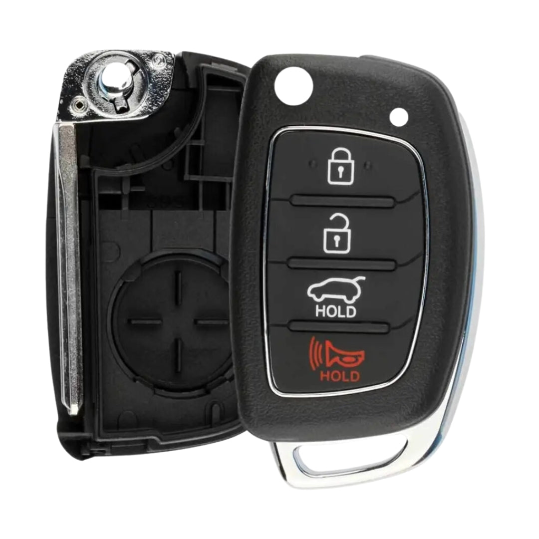2015-2019 Hyundai Sonata 4-Button Flip Key SHELL For TQ8-RKE-4F16 / TQ8-RKE-4F25 (AFTERMARKET)
