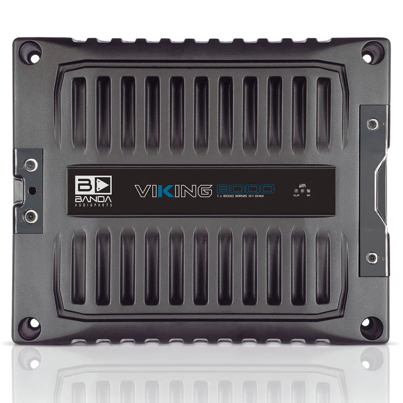 Banda 8K Watt 1-Ohm Monoblock VIKING Line Aluminum Brazilian Amplifier