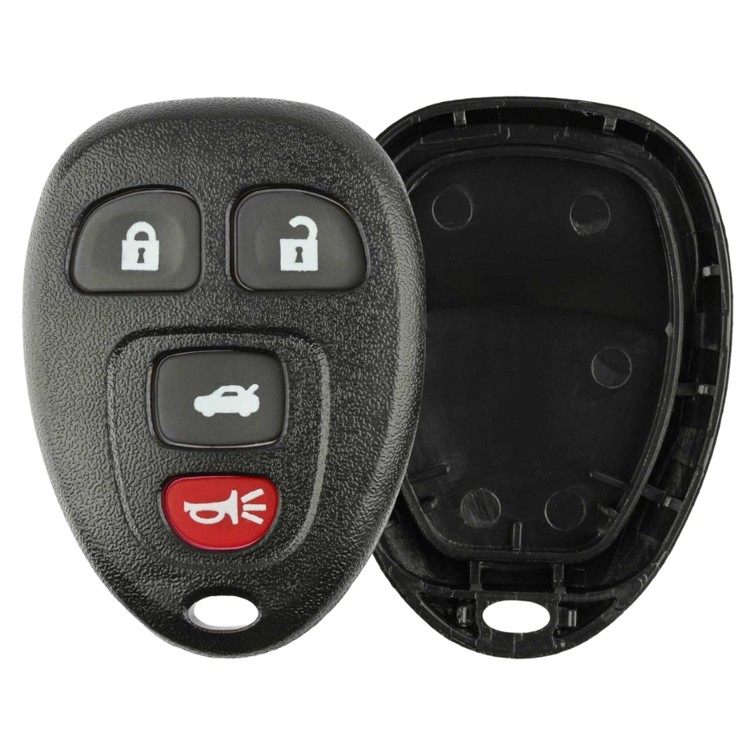2004-2013 GM 4-Button Keyless Entry Remote SHELL For KOBGT04A - Black (AFTERMARKET)
