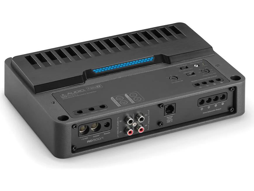 JL Audio RD500/1 Mono subwoofer amplifier — 500 watts RMS x 1 at 2 ohms