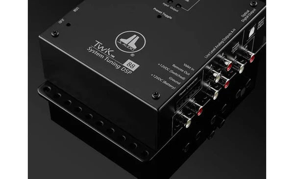 JL Audio TwK™ 88 Digital Signal Processor 8-channel DSP with 10-band equalization, variable high- and low-pass filtering, and time delay/alignment